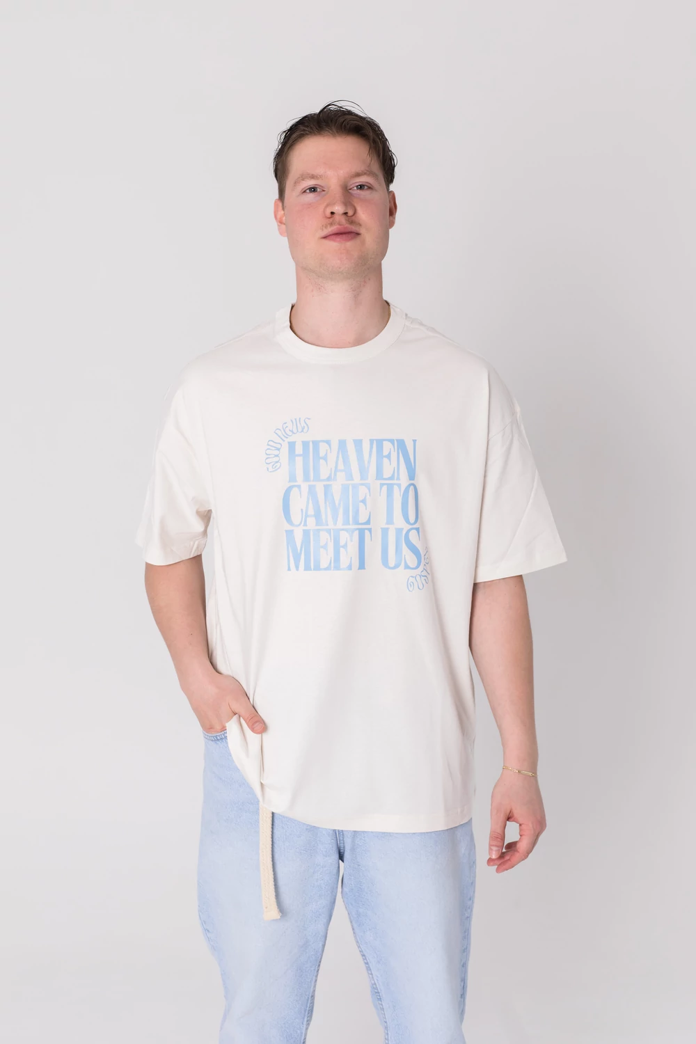 HEAVEN CAME TO MEET US OVERSIZE póló