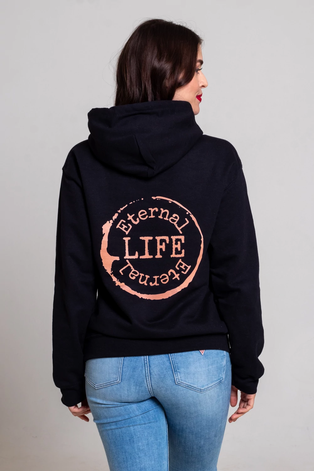 ETERNAL LIFE fekete pulóver