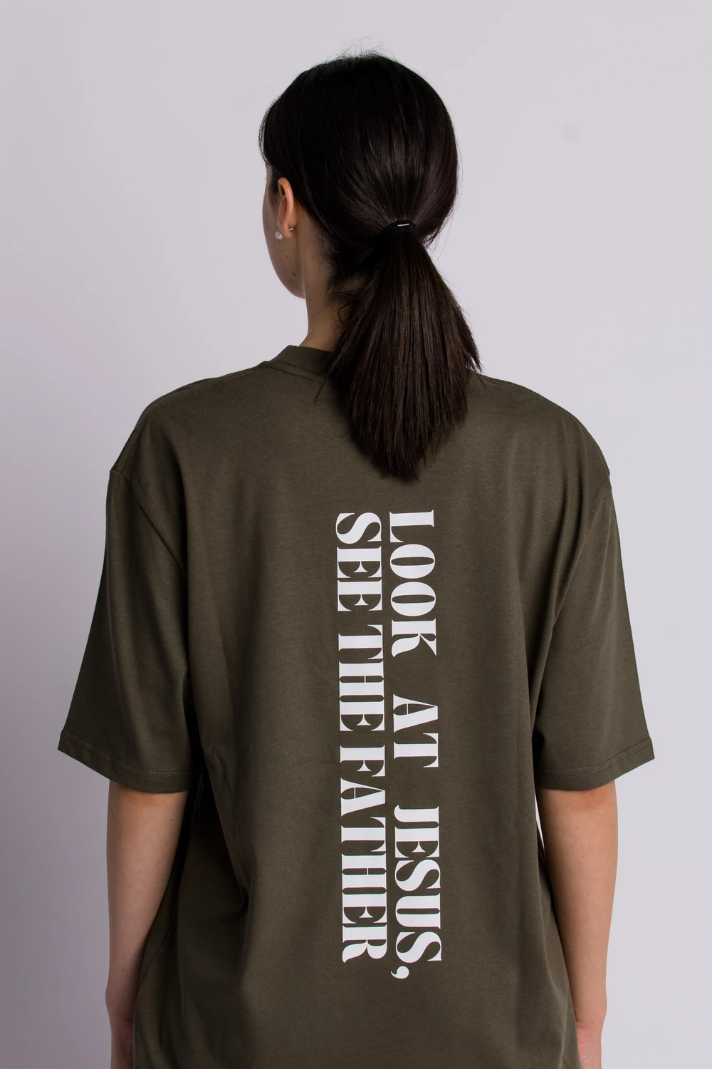 LOOK AT JESUS SEE THE FATHER OVERSIZE póló