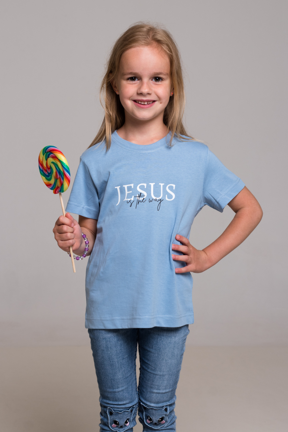 Jesus is the way keresztény gyerek póló
